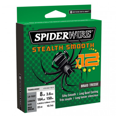 Modelo SpiderWire Stealth Smooth 12 Braid - Translucent