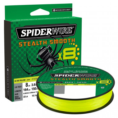  SpiderWire Stealth Smooth 8 Braid - Hi-Vis Yellow Model